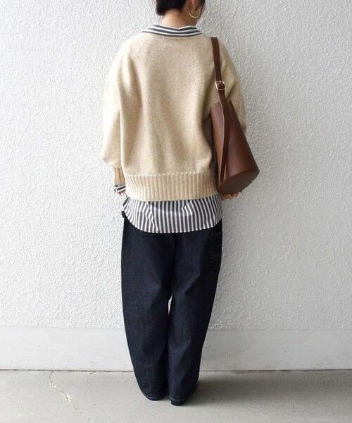 SHIPS / シップス カーディガン・ボレロ | 《一部追加予約》SHIPS any:〈手洗い可能〉ステッチ デザイン ルーズ ニット カーディガン | 詳細15