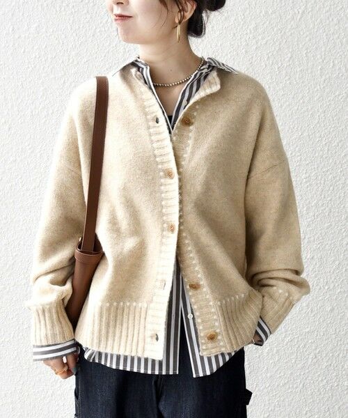 SHIPS / シップス カーディガン・ボレロ | 《一部追加予約》SHIPS any:〈手洗い可能〉ステッチ デザイン ルーズ ニット カーディガン | 詳細16