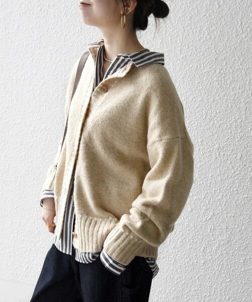 SHIPS / シップス カーディガン・ボレロ | 《一部追加予約》SHIPS any:〈手洗い可能〉ステッチ デザイン ルーズ ニット カーディガン | 詳細22