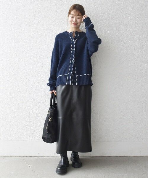 SHIPS / シップス カーディガン・ボレロ | 《一部追加予約》SHIPS any:〈手洗い可能〉ステッチ デザイン ルーズ ニット カーディガン | 詳細26