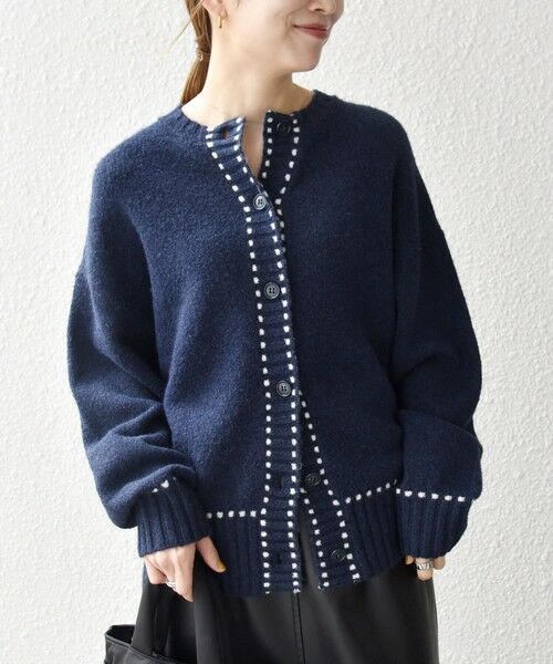 SHIPS / シップス カーディガン・ボレロ | 《一部追加予約》SHIPS any:〈手洗い可能〉ステッチ デザイン ルーズ ニット カーディガン | 詳細28