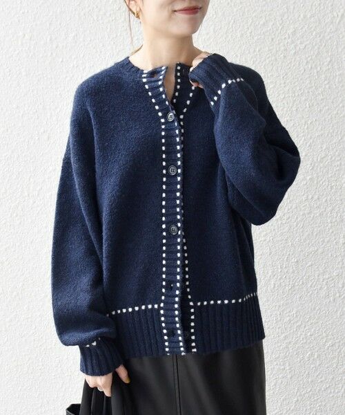 SHIPS / シップス カーディガン・ボレロ | 《一部追加予約》SHIPS any:〈手洗い可能〉ステッチ デザイン ルーズ ニット カーディガン | 詳細29