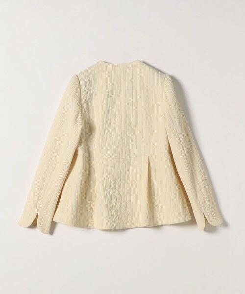 SHIPS / シップス ノーカラージャケット | SHIPS any:〈手洗い可能〉ジャカード ノーカラー ペプラム ジャケット［NAVY BLUE］ | 詳細13