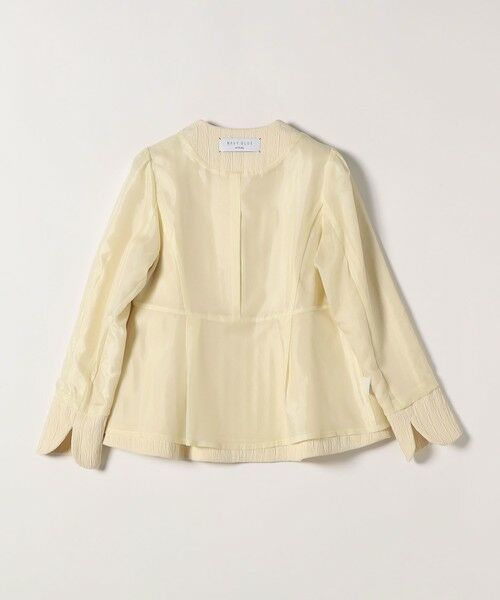 SHIPS / シップス ノーカラージャケット | SHIPS any:〈手洗い可能〉ジャカード ノーカラー ペプラム ジャケット［NAVY BLUE］ | 詳細16