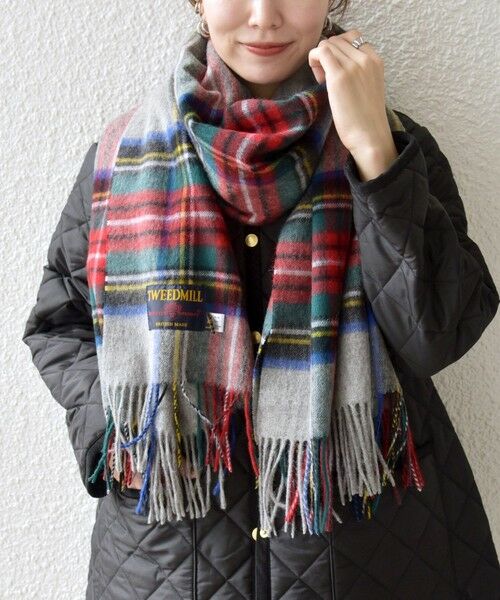 SHIPS / シップス マフラー・ショール・スヌード・ストール | TWEED MILL: チェック ウール ストール 25AW | 詳細1