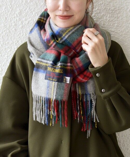SHIPS / シップス マフラー・ショール・スヌード・ストール | TWEED MILL: チェック ウール ストール 25AW | 詳細3