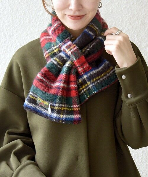 SHIPS / シップス マフラー・ショール・スヌード・ストール | TWEED MILL: チェック フリース ループ マフラー | 詳細1