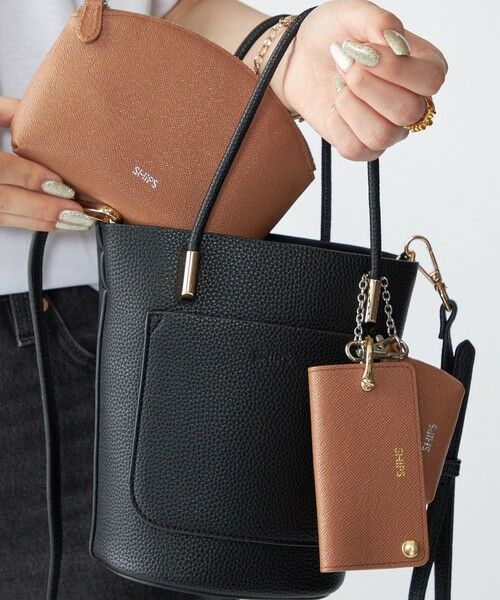 SHIPS / シップス 財布・コインケース・マネークリップ | 【WEB限定】SHIPS:【SAFFIANO LEATHER】ラウンド ジップ ポーチ | 詳細5