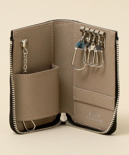 SHIPS / シップス 財布・コインケース・マネークリップ | 【WEB限定】SHIPS: 【SAFFIANO LEATHER】 2トーン キーケース | 詳細4