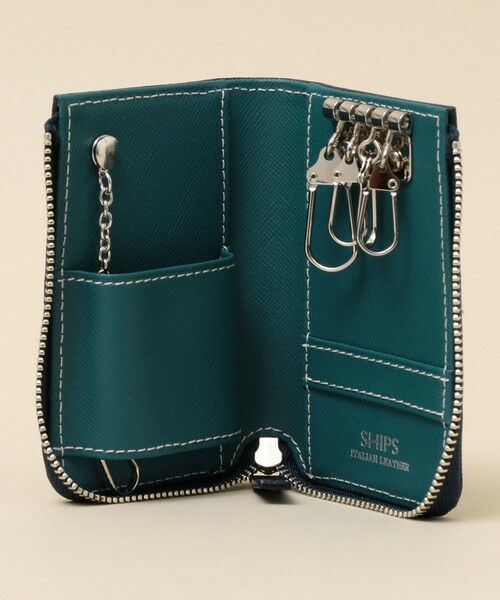 SHIPS / シップス 財布・コインケース・マネークリップ | 【WEB限定】SHIPS: 【SAFFIANO LEATHER】 2トーン キーケース | 詳細12