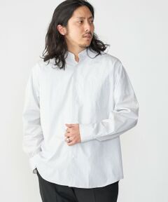 SHIPS / シップス シャツ・ブラウス | SHIPS: バンドカラー スーピマ コットン ポプリン ストライプ 長袖 シャツ