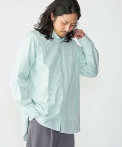SHIPS / シップス シャツ・ブラウス | SHIPS: バンドカラー スーピマ コットン ポプリン ストライプ 長袖 シャツ