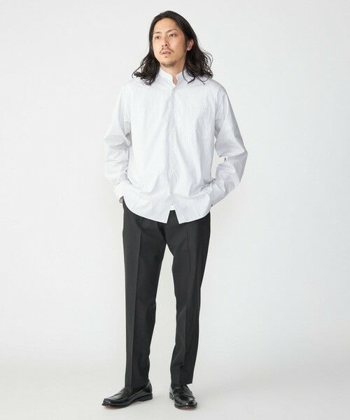 SHIPS / シップス シャツ・ブラウス | SHIPS: バンドカラー スーピマ コットン ポプリン ストライプ 長袖 シャツ | 詳細2