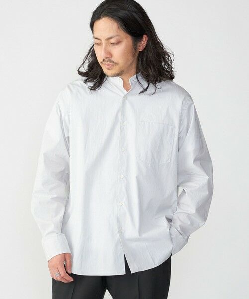 SHIPS / シップス シャツ・ブラウス | SHIPS: バンドカラー スーピマ コットン ポプリン ストライプ 長袖 シャツ | 詳細4