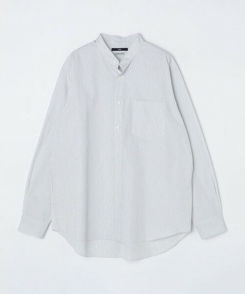 SHIPS / シップス シャツ・ブラウス | SHIPS: バンドカラー スーピマ コットン ポプリン ストライプ 長袖 シャツ | 詳細5