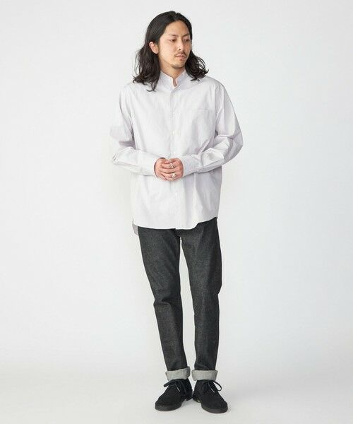 SHIPS / シップス シャツ・ブラウス | SHIPS: バンドカラー スーピマ コットン ポプリン ストライプ 長袖 シャツ | 詳細8