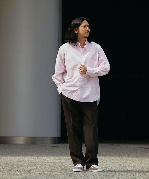 SHIPS / シップス シャツ・ブラウス | SHIPS: バンドカラー スーピマ コットン ポプリン ストライプ 長袖 シャツ | 詳細13