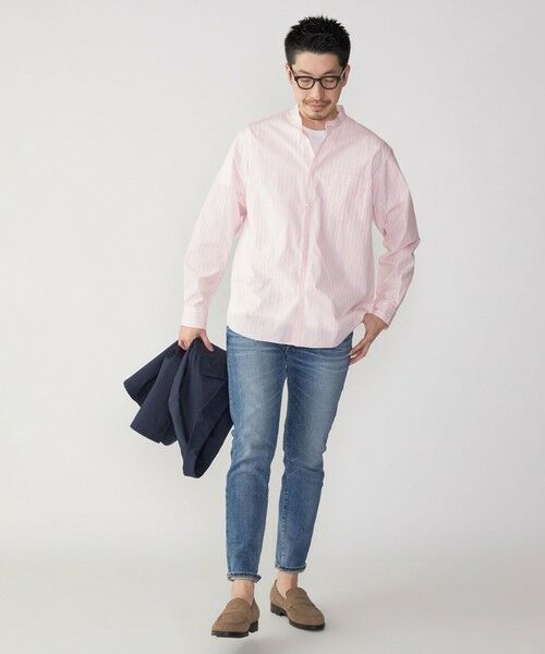 SHIPS / シップス シャツ・ブラウス | SHIPS: バンドカラー スーピマ コットン ポプリン ストライプ 長袖 シャツ | 詳細22