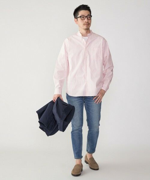 SHIPS / シップス シャツ・ブラウス | SHIPS: バンドカラー スーピマ コットン ポプリン ストライプ 長袖 シャツ | 詳細23