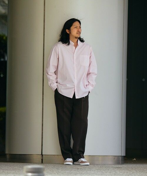 SHIPS / シップス シャツ・ブラウス | SHIPS: バンドカラー スーピマ コットン ポプリン ストライプ 長袖 シャツ | 詳細14