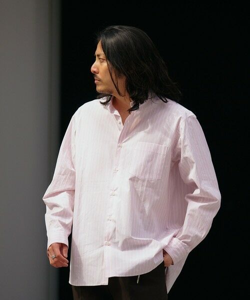 SHIPS / シップス シャツ・ブラウス | SHIPS: バンドカラー スーピマ コットン ポプリン ストライプ 長袖 シャツ | 詳細17