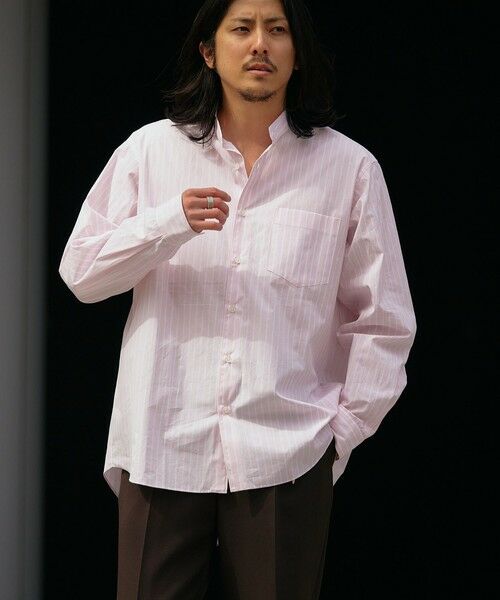 SHIPS / シップス シャツ・ブラウス | SHIPS: バンドカラー スーピマ コットン ポプリン ストライプ 長袖 シャツ | 詳細18