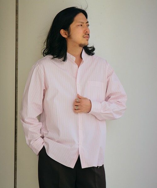 SHIPS / シップス シャツ・ブラウス | SHIPS: バンドカラー スーピマ コットン ポプリン ストライプ 長袖 シャツ | 詳細20