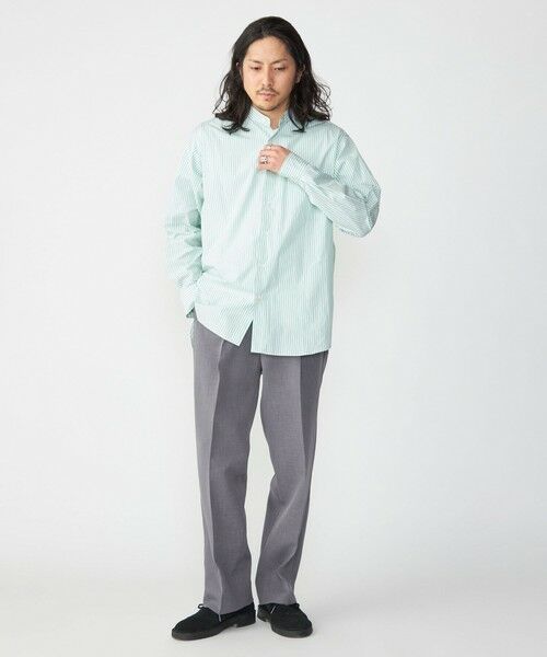 SHIPS / シップス シャツ・ブラウス | SHIPS: バンドカラー スーピマ コットン ポプリン ストライプ 長袖 シャツ | 詳細28