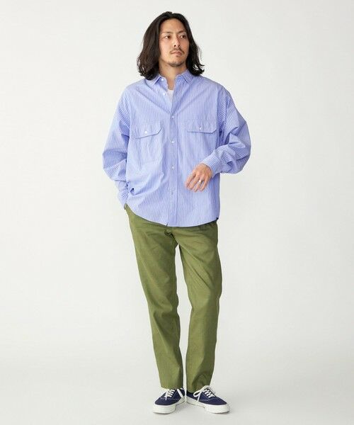 SHIPS / シップス シャツ・ブラウス | SHIPS: Wポケット ウォッシュド タイプライター 長袖 シャツ 〈チェック／ストライプ／単色〉 | 詳細19