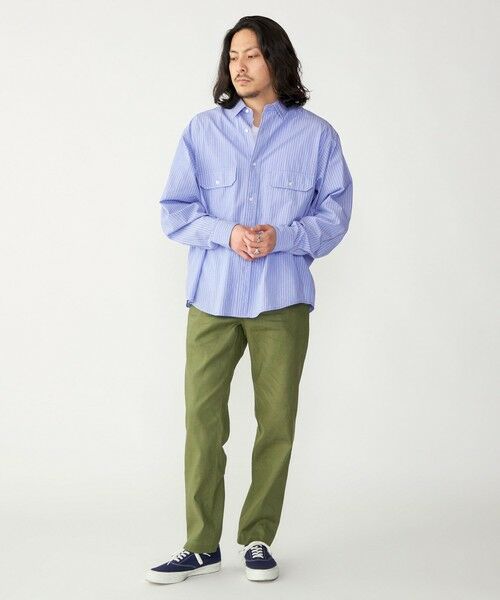 SHIPS / シップス シャツ・ブラウス | SHIPS: Wポケット ウォッシュド タイプライター 長袖 シャツ 〈チェック／ストライプ／単色〉 | 詳細20