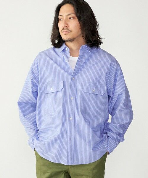 SHIPS / シップス シャツ・ブラウス | SHIPS: Wポケット ウォッシュド タイプライター 長袖 シャツ 〈チェック／ストライプ／単色〉 | 詳細22