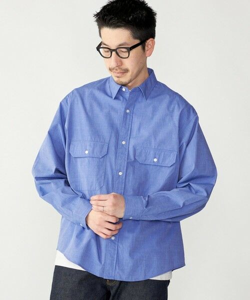 SHIPS / シップス シャツ・ブラウス | SHIPS: Wポケット ウォッシュド タイプライター 長袖 シャツ 〈チェック／ストライプ／単色〉 | 詳細30