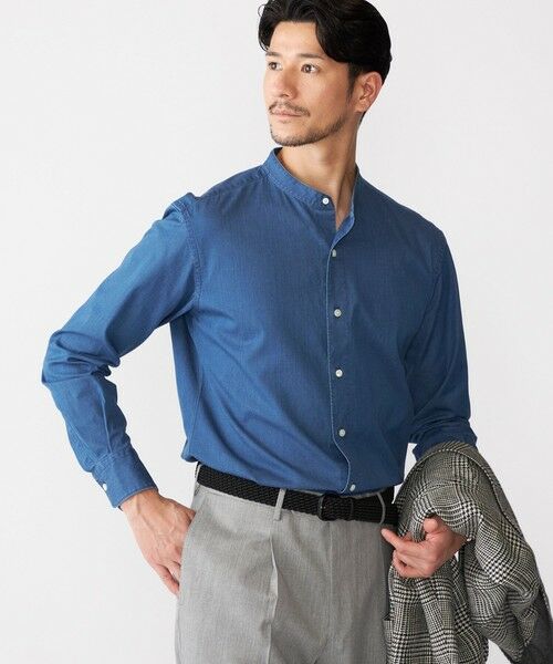 SHIPS / シップス シャツ・ブラウス | SHIPS: ウォッシュド デニム バンドカラーシャツ | 詳細3