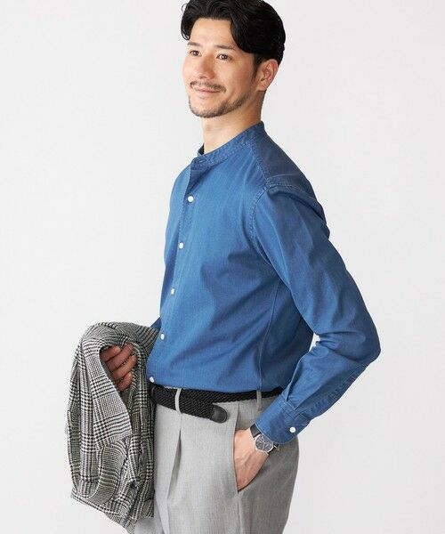 SHIPS / シップス シャツ・ブラウス | SHIPS: ウォッシュド デニム バンドカラーシャツ | 詳細4