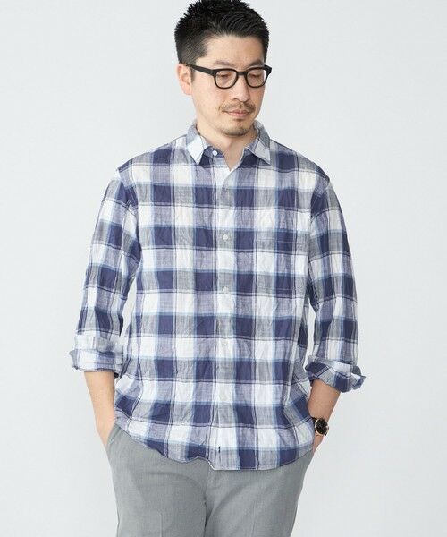 SHIPS / シップス シャツ・ブラウス | SHIPS: BEZ ウォッシュド チェック ロングスリーブ シャツ(ライトブルー)