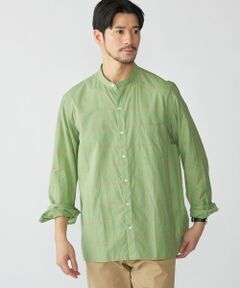 SHIPS / シップス シャツ・ブラウス | SHIPS: コットン シルク ペールチェック バンドカラー ロングスリーブ シャツ