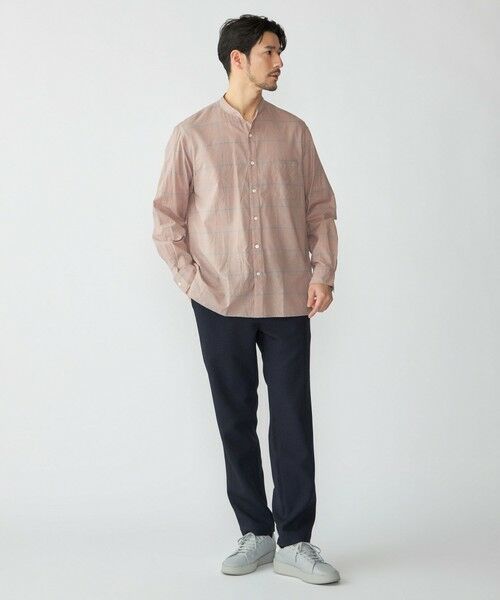 SHIPS / シップス シャツ・ブラウス | SHIPS: コットン シルク ペールチェック バンドカラー ロングスリーブ シャツ | 詳細1