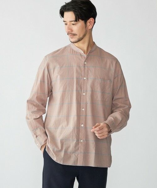 SHIPS / シップス シャツ・ブラウス | SHIPS: コットン シルク ペールチェック バンドカラー ロングスリーブ シャツ | 詳細5