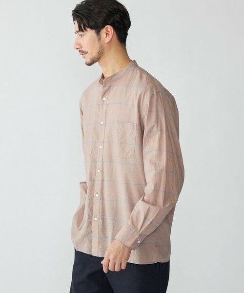 SHIPS / シップス シャツ・ブラウス | SHIPS: コットン シルク ペールチェック バンドカラー ロングスリーブ シャツ | 詳細6