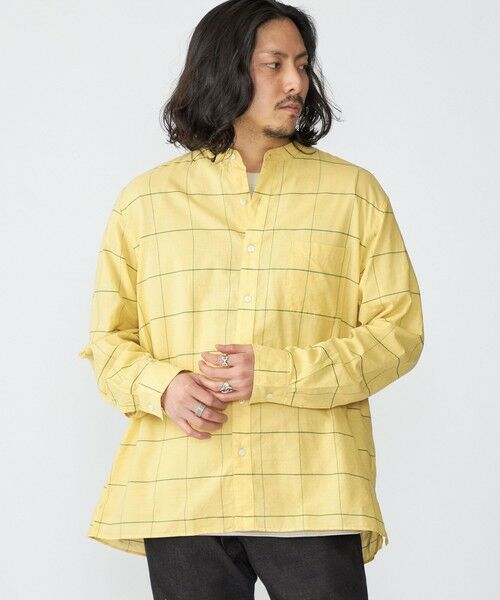 SHIPS / シップス シャツ・ブラウス | SHIPS: コットン シルク ペールチェック バンドカラー ロングスリーブ シャツ | 詳細12