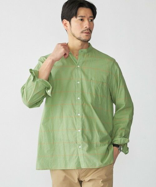 SHIPS / シップス シャツ・ブラウス | SHIPS: コットン シルク ペールチェック バンドカラー ロングスリーブ シャツ | 詳細21