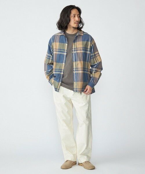 SHIPS / シップス シャツ・ブラウス | SHIPS: コットン シルク ビッグチェック スクエアカット ウィークエンド シャツ | 詳細1