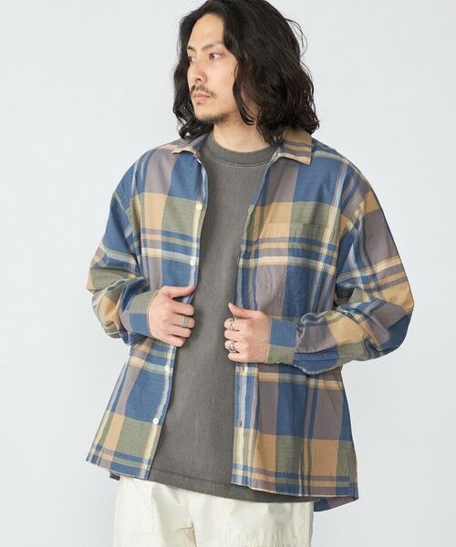 SHIPS / シップス シャツ・ブラウス | SHIPS: コットン シルク ビッグチェック スクエアカット ウィークエンド シャツ | 詳細2