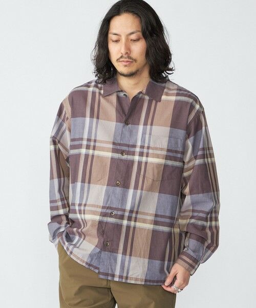 SHIPS / シップス シャツ・ブラウス | SHIPS: コットン シルク ビッグチェック スクエアカット ウィークエンド シャツ | 詳細9