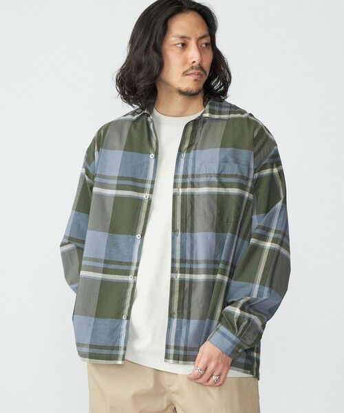 SHIPS / シップス シャツ・ブラウス | SHIPS: コットン シルク ビッグチェック スクエアカット ウィークエンド シャツ | 詳細21