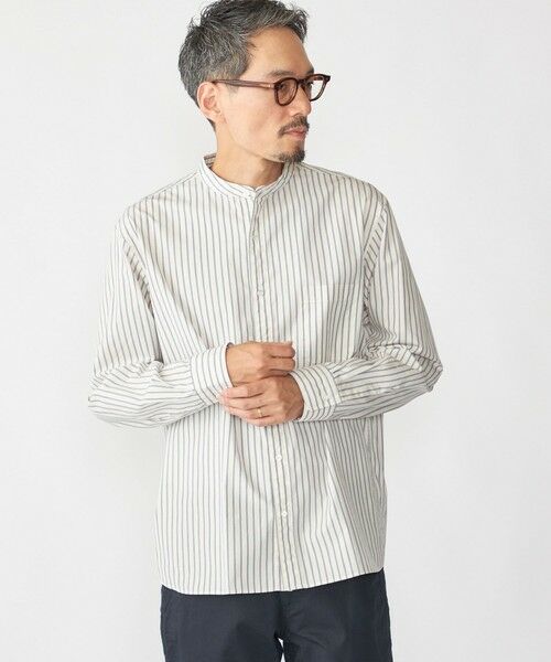 SHIPS / シップス シャツ・ブラウス | SHIPS: 100S バンドカラー ストライプ シャツ | 詳細2