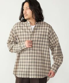 SHIPS / シップス シャツ・ブラウス | SHIPS: エアー サッカー バンドカラー リラックス 長袖 シャツ〈単色／チェック〉