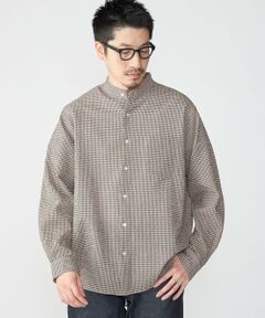 SHIPS / シップス シャツ・ブラウス | SHIPS: エアー サッカー バンドカラー リラックス 長袖 シャツ〈単色／チェック〉