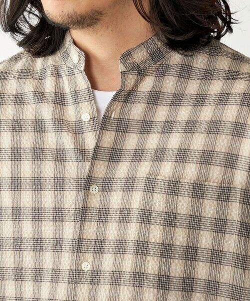 SHIPS / シップス シャツ・ブラウス | SHIPS: エアー サッカー バンドカラー リラックス 長袖 シャツ〈単色／チェック〉 | 詳細12