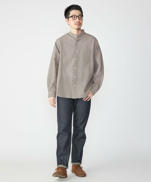 SHIPS / シップス シャツ・ブラウス | SHIPS: エアー サッカー バンドカラー リラックス 長袖 シャツ〈単色／チェック〉 | 詳細15